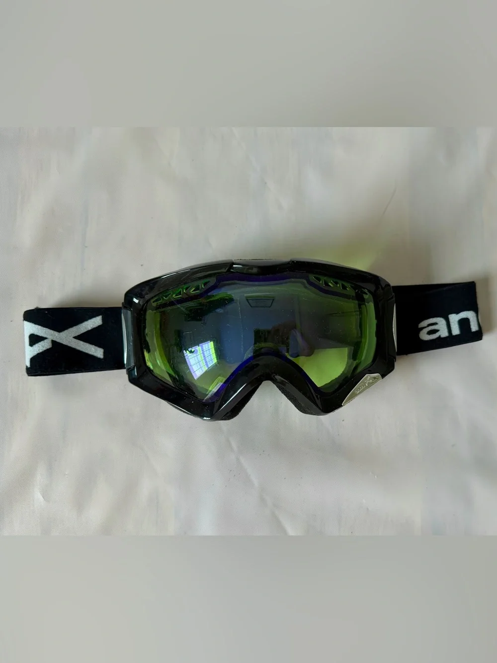 Anon Ski Snowboard Goggles Green Black Transparent Lenses Adult Unisex